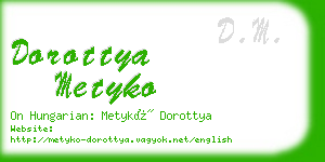 dorottya metyko business card